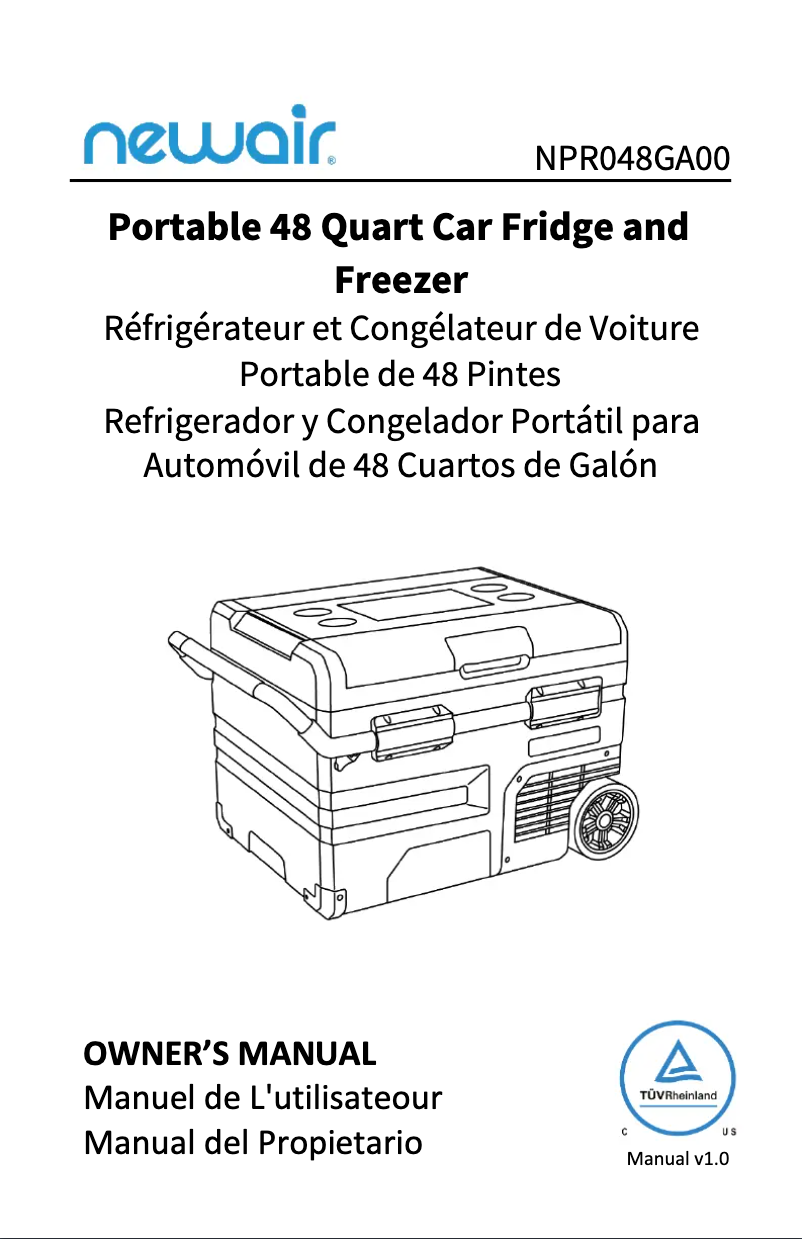 Página 1 del manual Manual de usuario NewAir NAECLGBK000