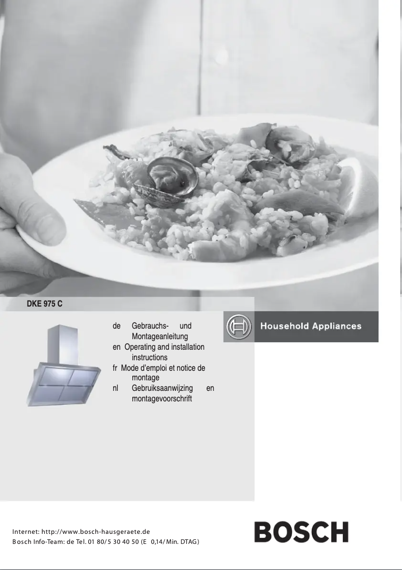 Page 1 de la notice Manuel utilisateur Bosch DKE975C