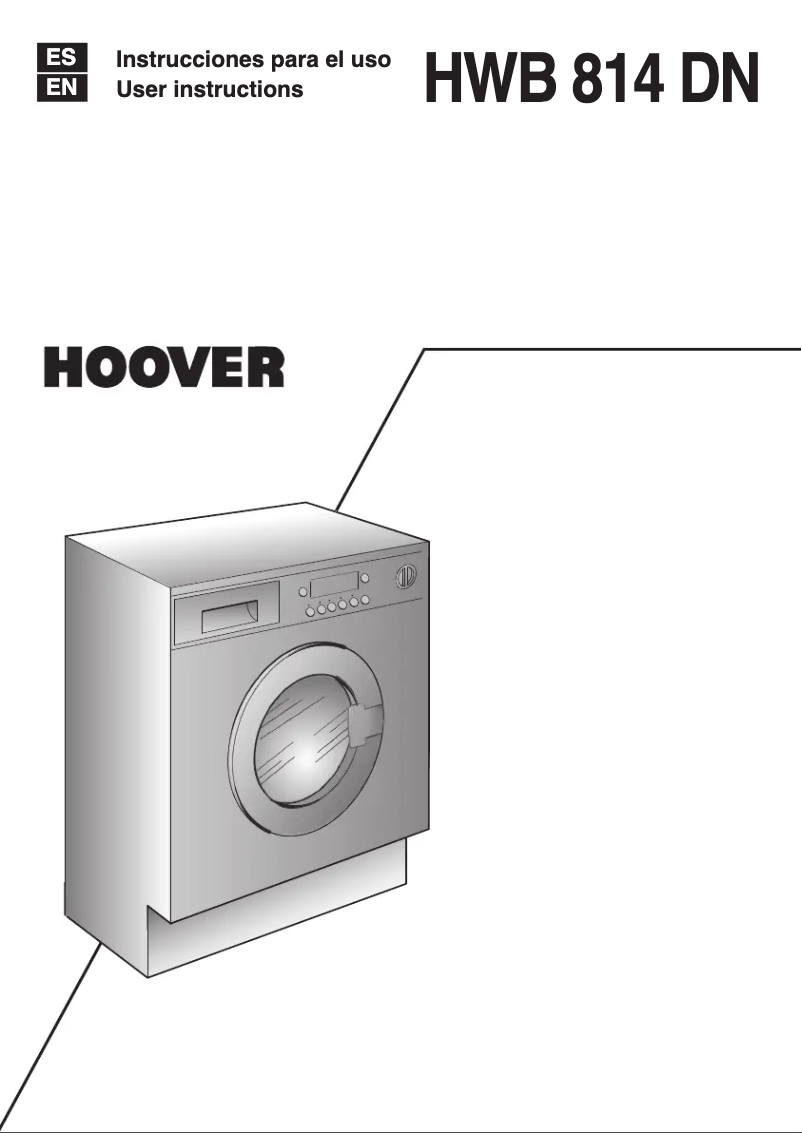 Página 1 del manual Manual de usuario Hoover HWB 814DN1-S