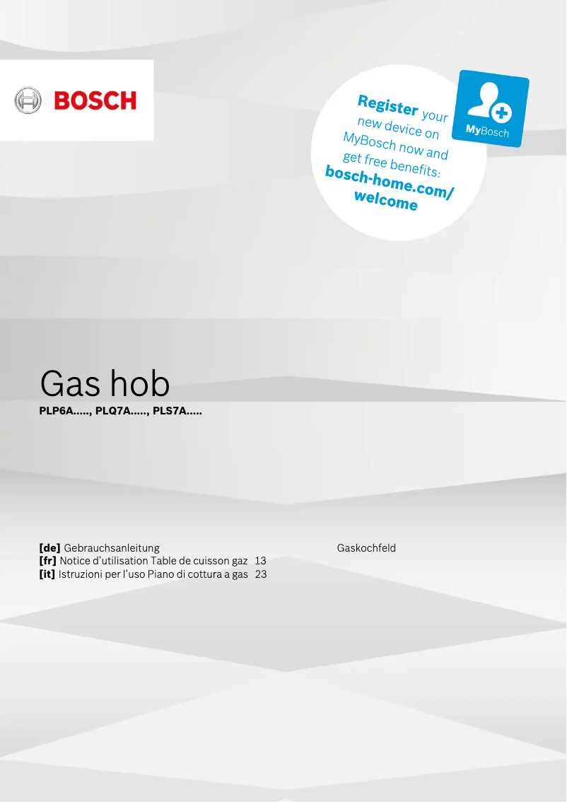 Page 1 de la notice Manuel utilisateur Bosch PLQ7A5B21