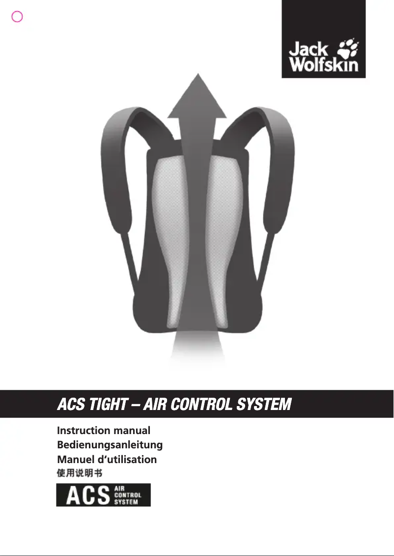 Page 1 of the manual User Manual Jack Wolfskin Moab Jam 18