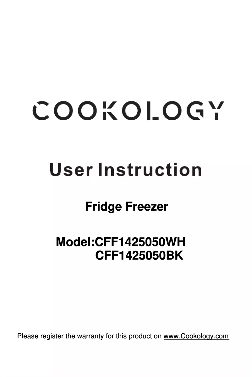 Page 1 de la notice Manuel utilisateur Cookology CFF1425050IX