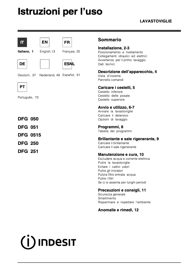 Image de la première page du manuel de l'appareil DFG 0515
