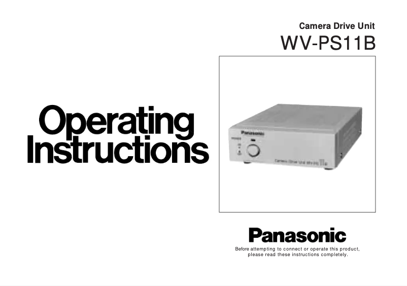 Página 1 del manual Manual de usuario Panasonic WV-PS11B