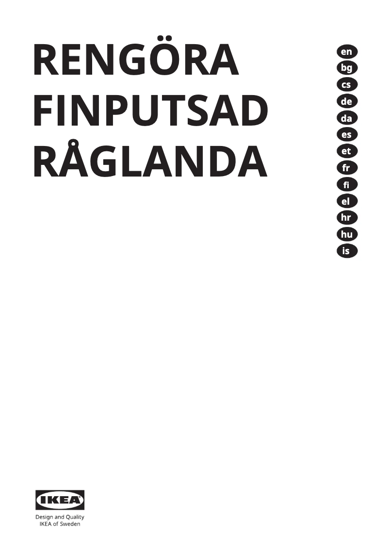 Page 1 de la notice Manuel utilisateur Ikea FINPUTSAD 704.756.22