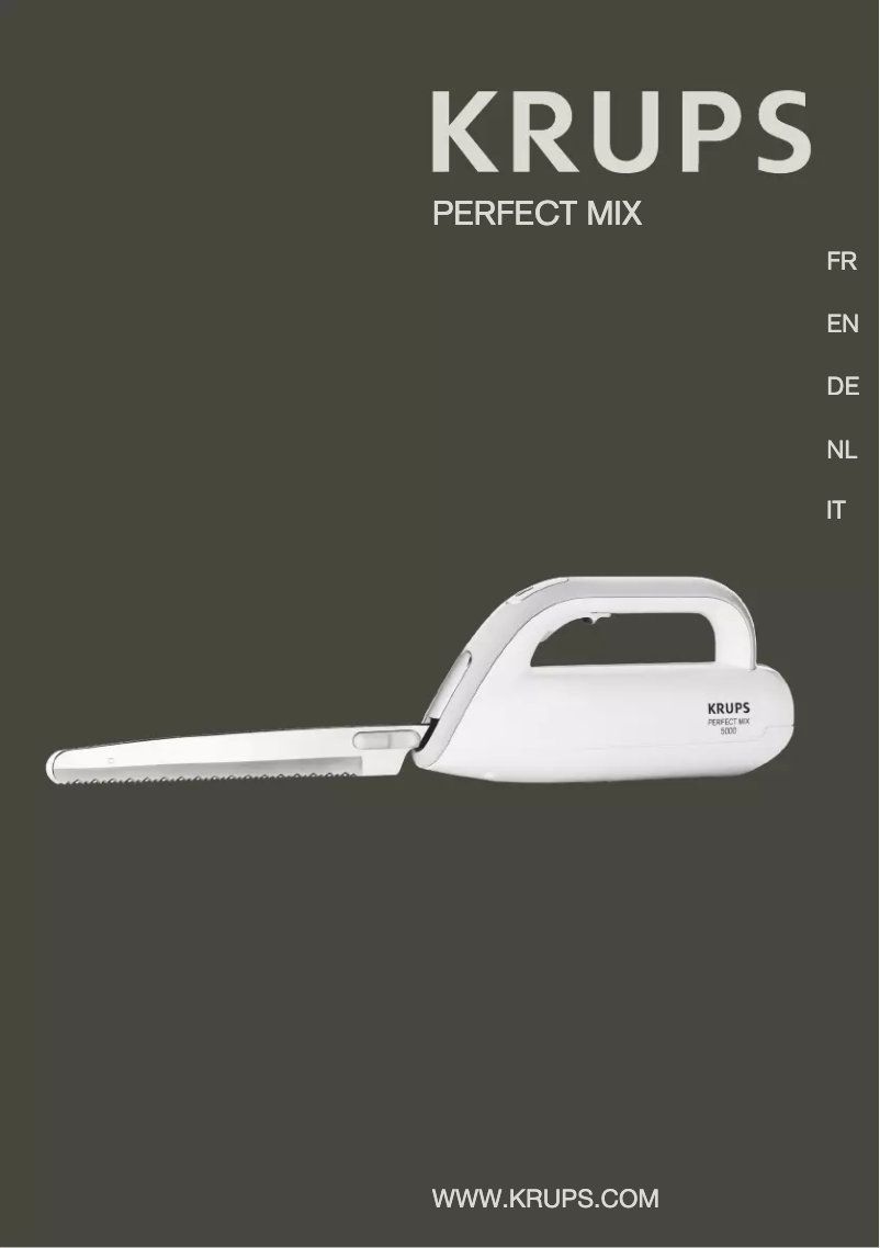 Page 1 de la notice Manuel utilisateur Krups Perfect Mix 5000 GVD241