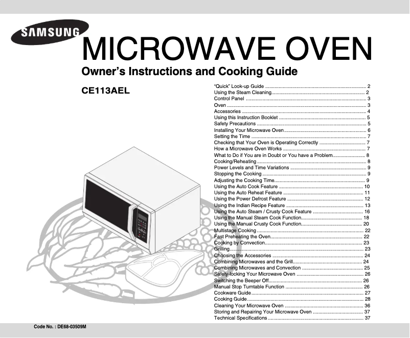 Page 1 de la notice Manuel utilisateur Samsung CE113AEL