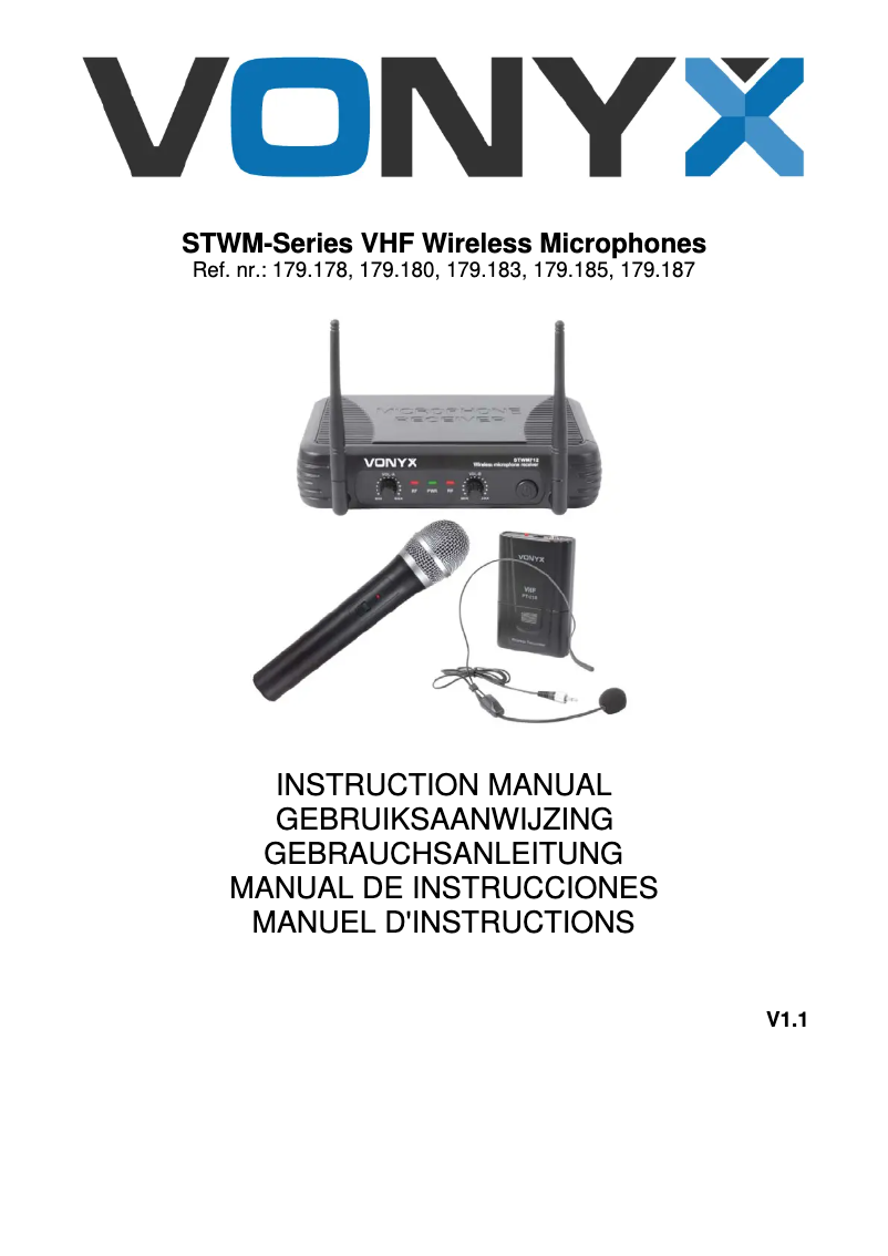 Page 1 de la notice Manuel utilisateur Vonyx STWM712C