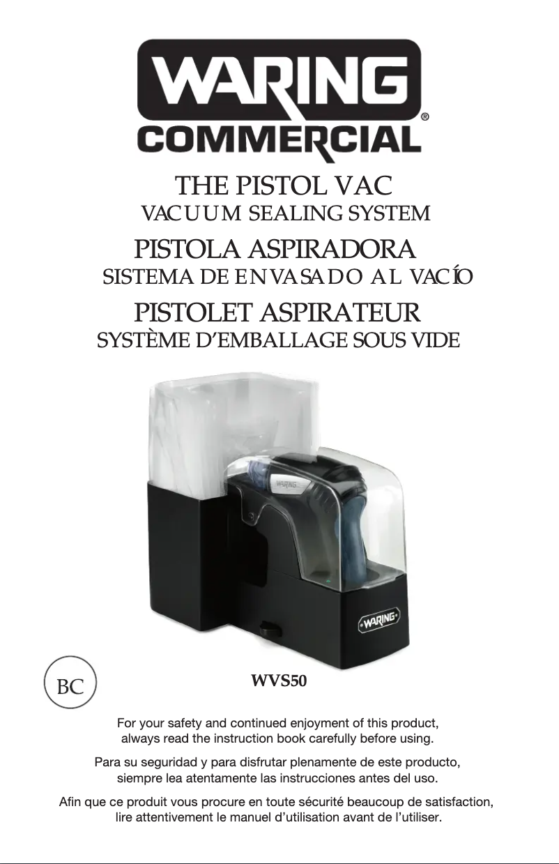 Página 1 del manual Manual de usuario Waring Commercial WVS50