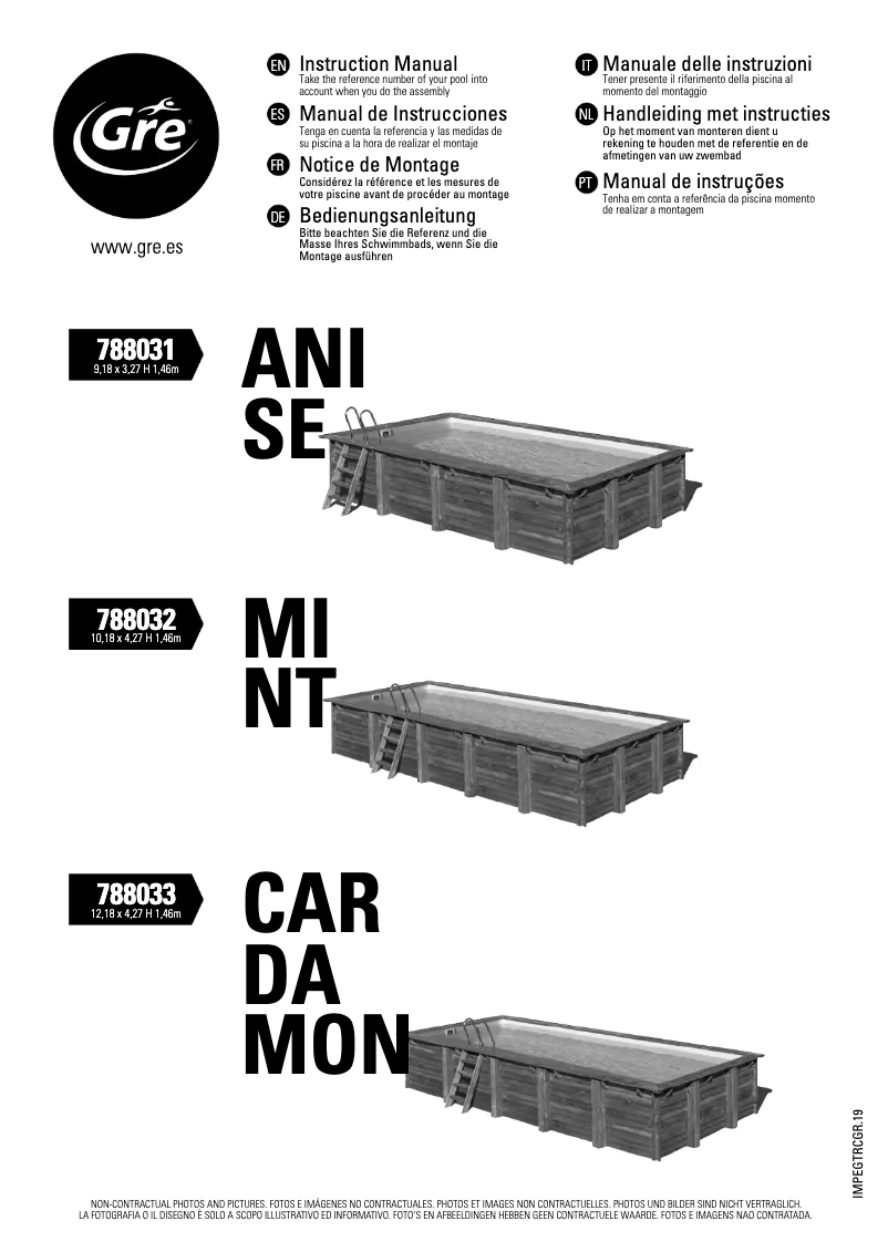 Page 1 de la notice Manuel utilisateur Gre 788031