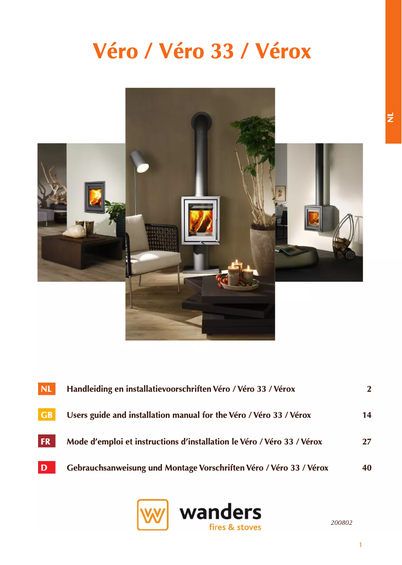 Página 1 del manual Manual de usuario Wanders Véro 33