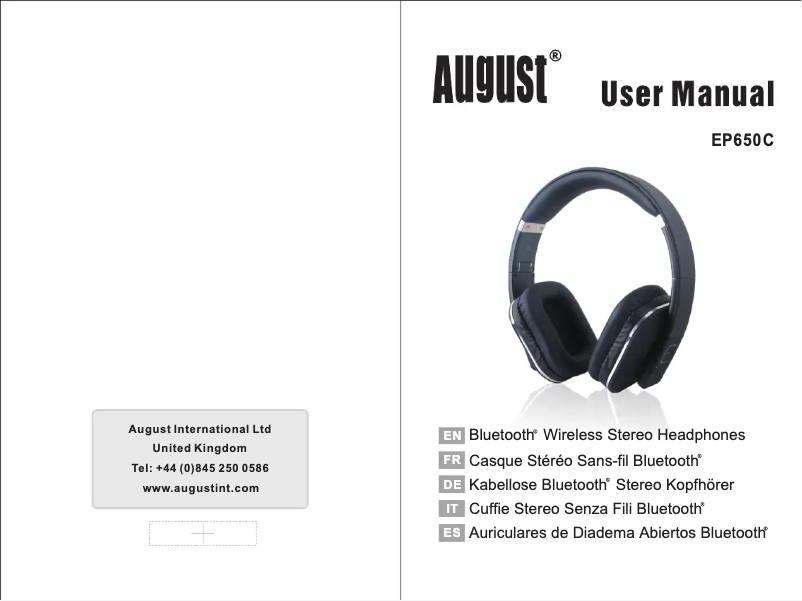 Page 1 de la notice Manuel utilisateur August EP650C