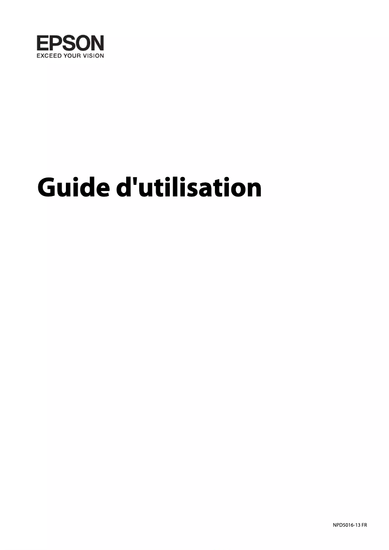 Page 1 de la notice Manuel utilisateur Epson Workforce Pro WF-8590DWF