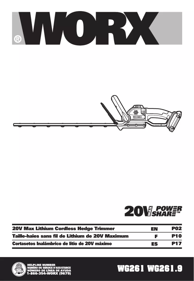 Page 1 of the manual User Manual Worx WG261