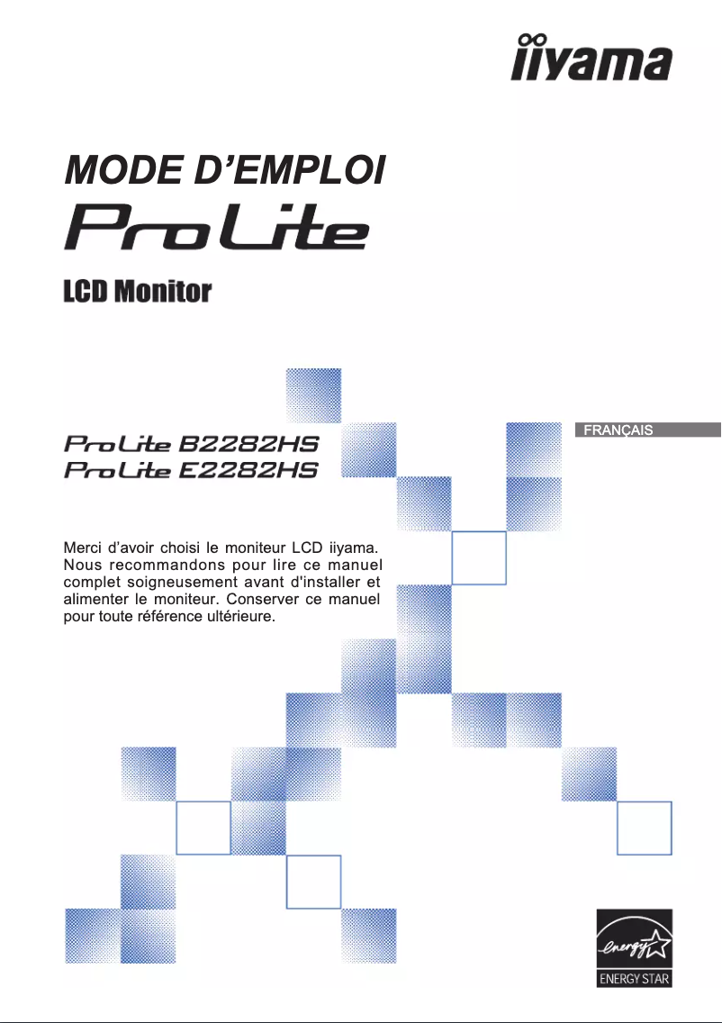 Page 1 de la notice Manuel utilisateur Iiyama ProLite B2282HS-B5