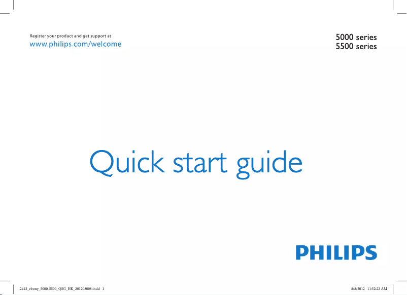 Page 1 of the manual Quick Start Guide Philips 46PFL5007D