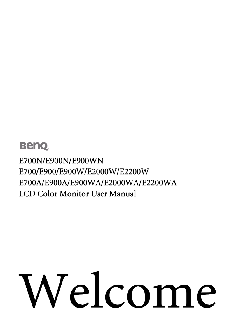 Página 1 del manual Manual de usuario BenQ E2200W