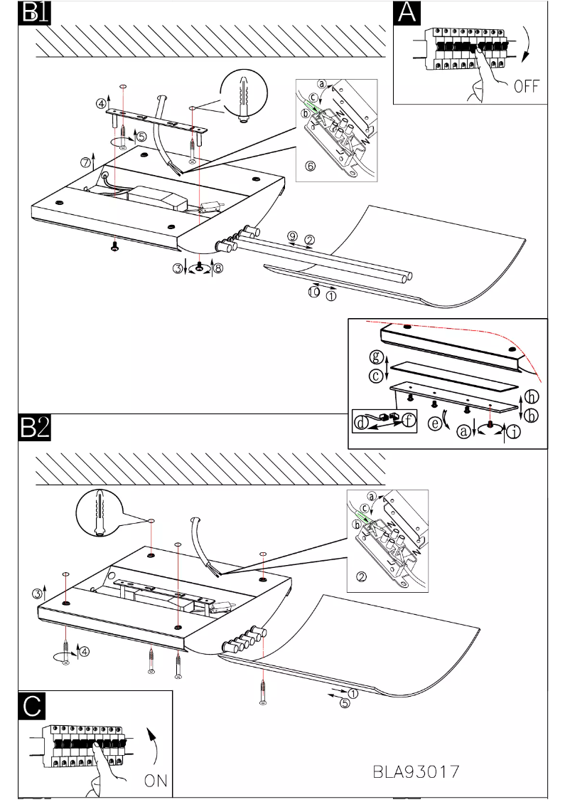 Page 1 de la notice Manuel utilisateur Eglo Grado