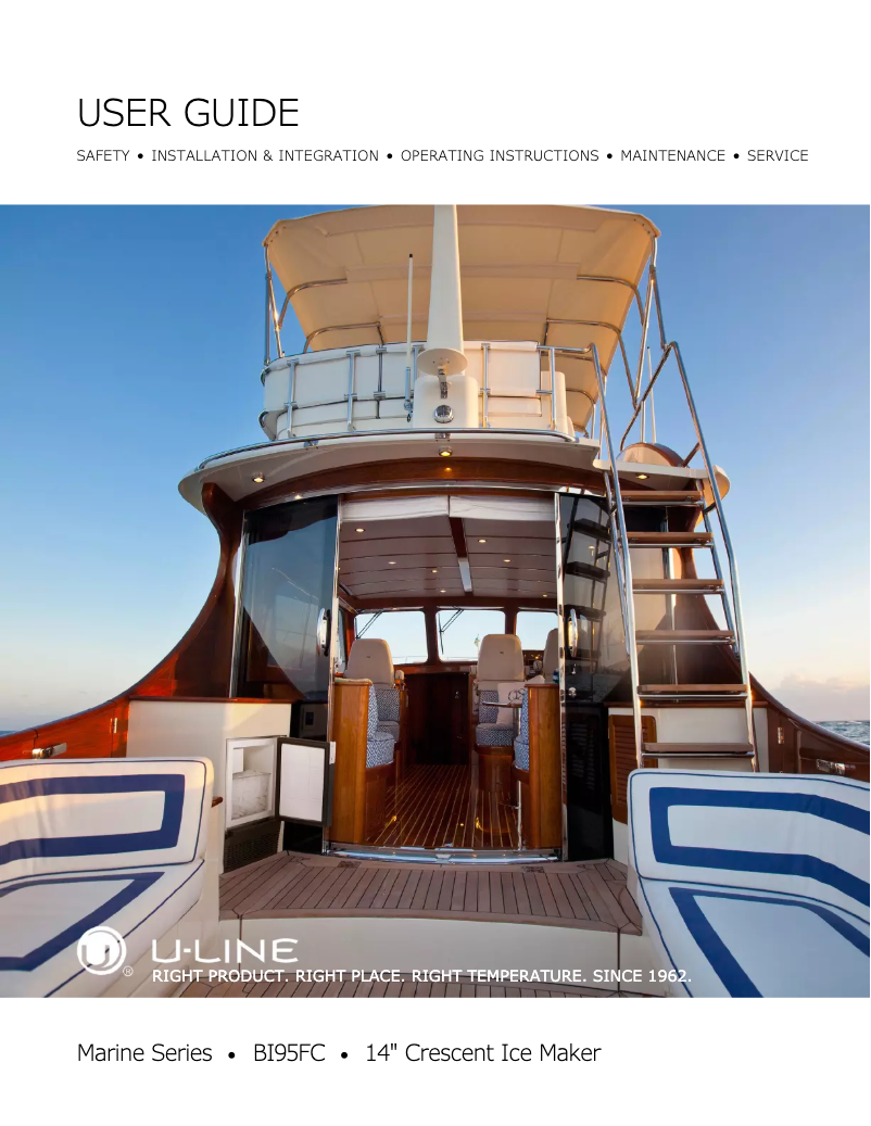 Page 1 de la notice Manuel utilisateur U-Line ULN-BI95FCB-03A