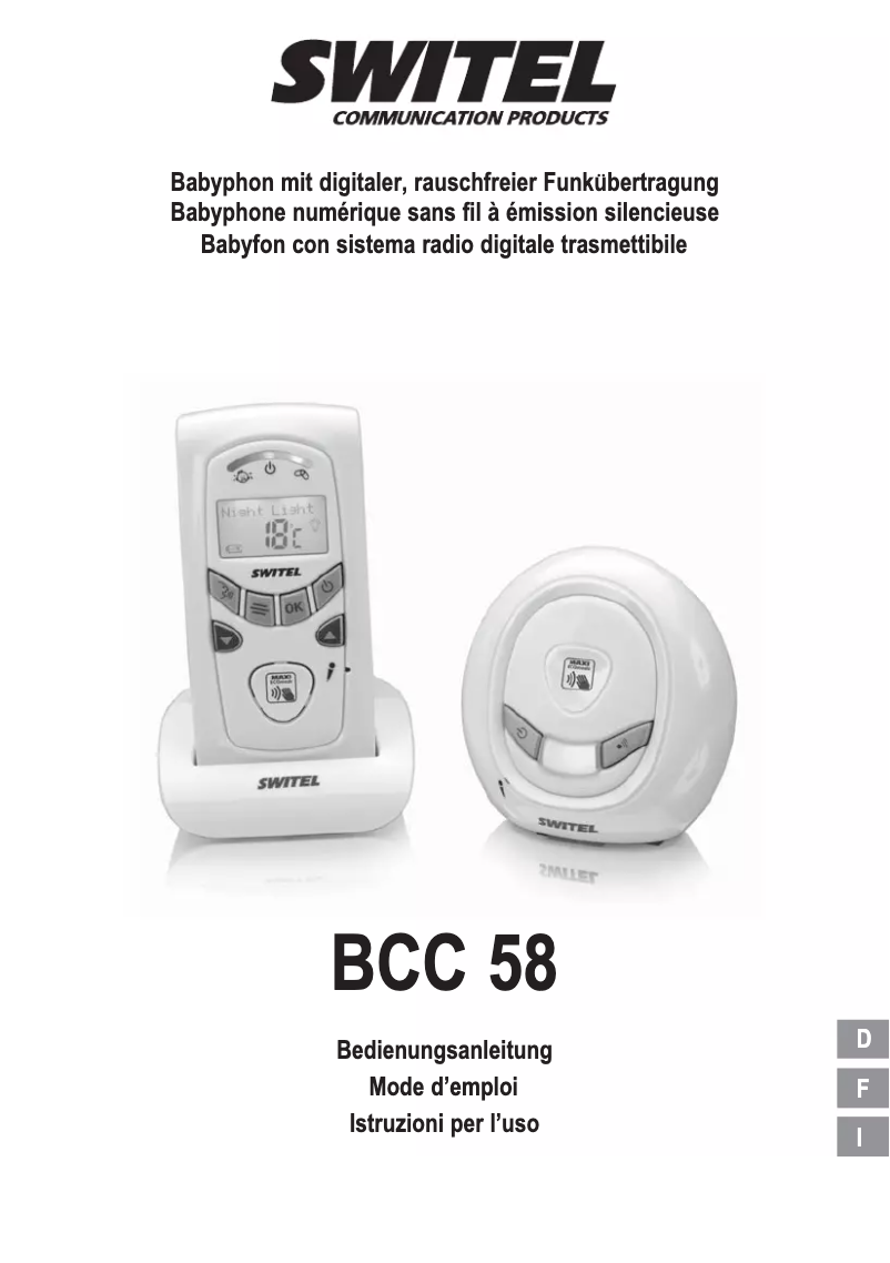 Page 1 de la notice Manuel utilisateur Switel BCC 58