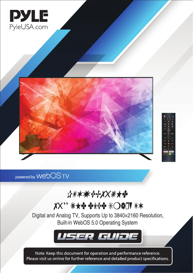 Página 1 del manual Manual de usuario Pyle PTVWEB75UHD