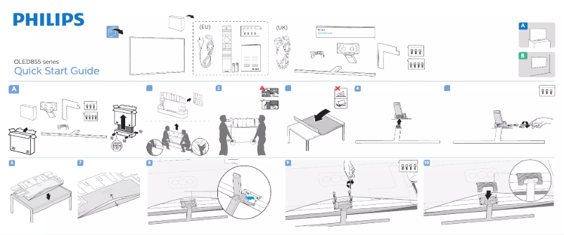 Page n°1 - Guide de démarrage rapide Philips 65OLED855