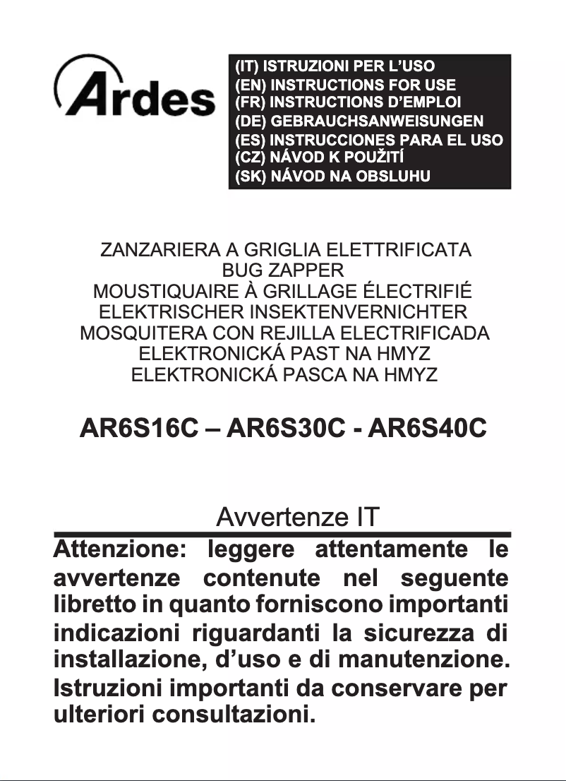 Page 1 de la notice Manuel utilisateur Ardes AR6S30C