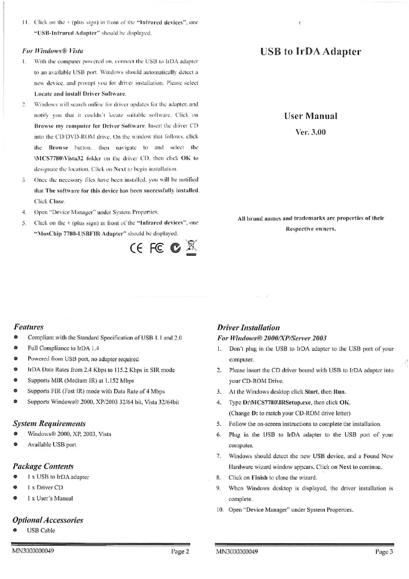 Page 1 de la notice Manuel utilisateur Longshine LCS-8141A