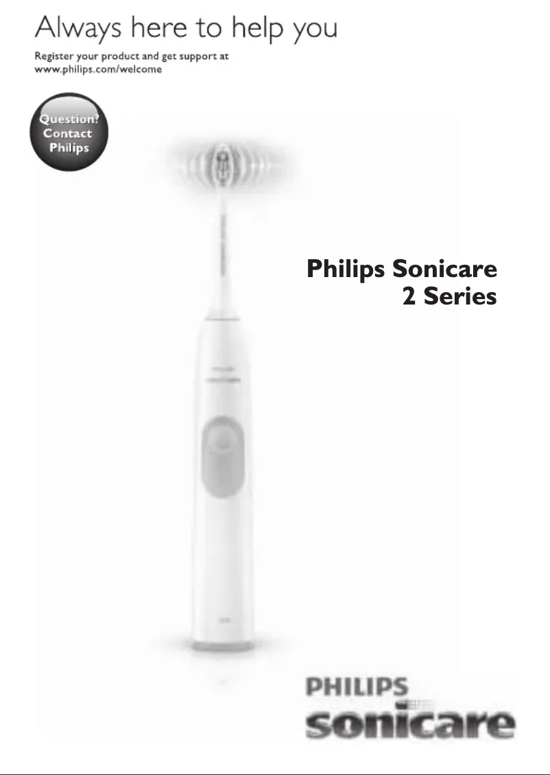 Page 1 de la notice Manuel utilisateur Philips Sonicare 2 Series gum health HX6231