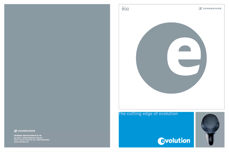 Page 1 de la notice Brochure Sennheiser E 912