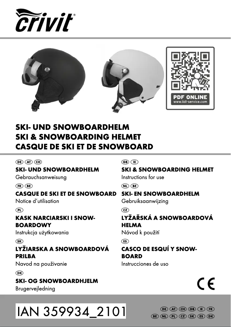 Page 1 de la notice Manuel utilisateur Crivit IAN 367478