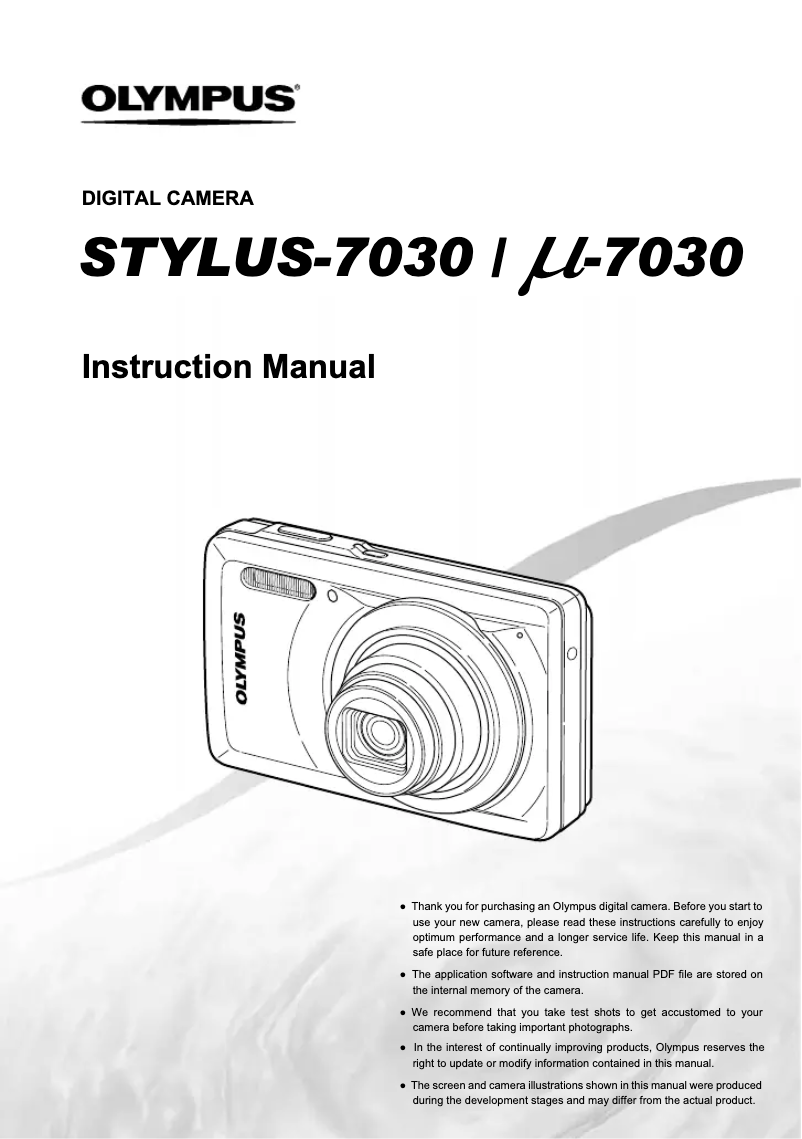 Página 1 del manual Manual de usuario Olympus Stylus 7030