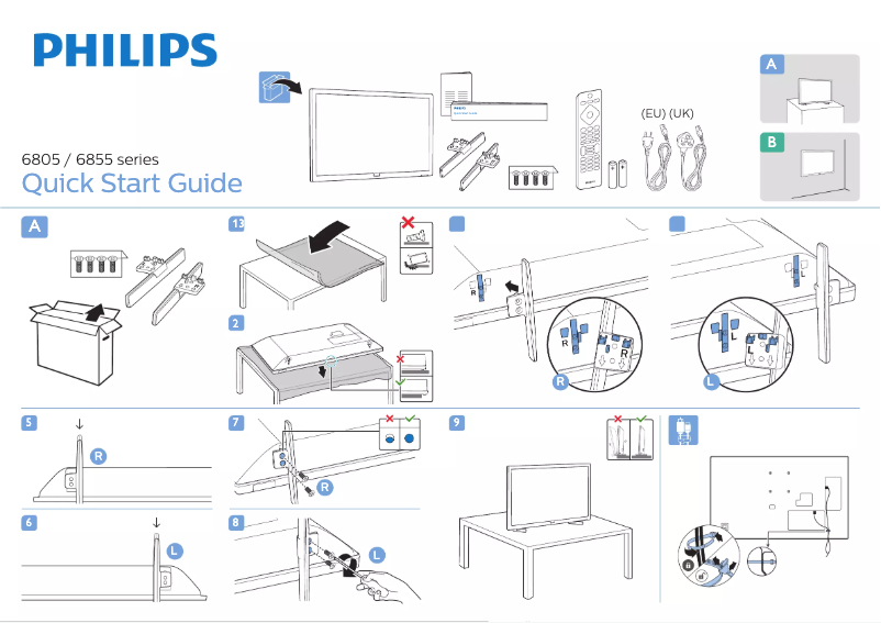 Page 1 of the manual Quick Start Guide Philips 24PFS6805
