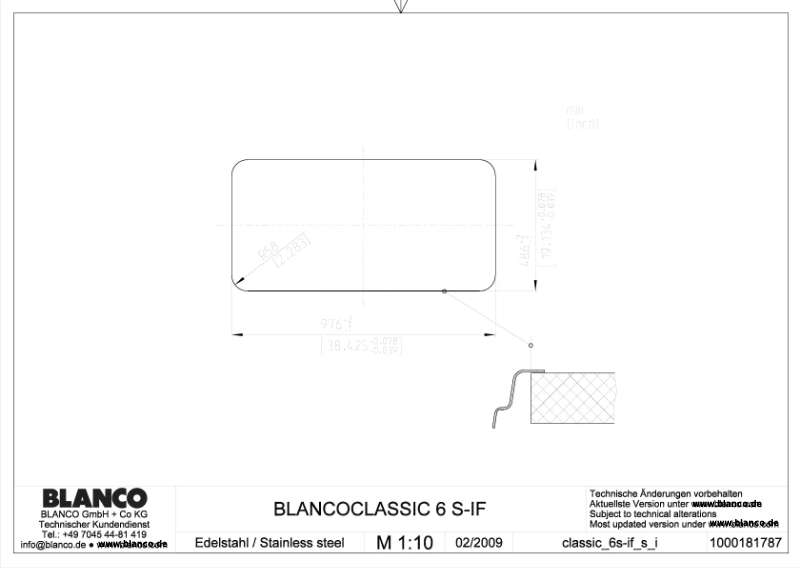 Page 1 de la notice Manuel utilisateur BLANCO CLASSIC 6 S-IF
