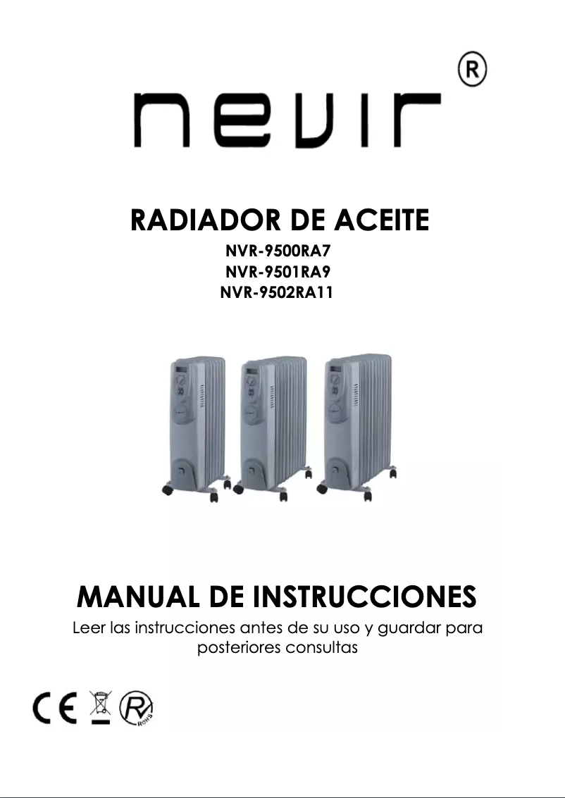 Page 1 de la notice Manuel utilisateur Nevir NVR-9500RA7