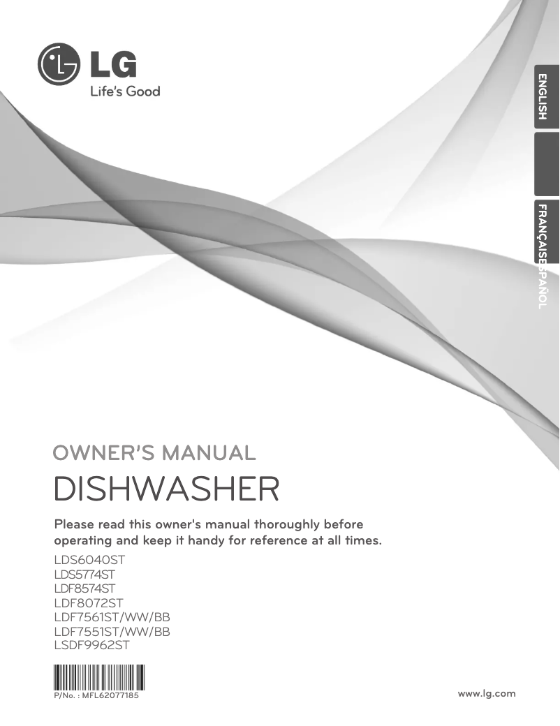 Page 1 de la notice Manuel utilisateur LG LDS5774ST