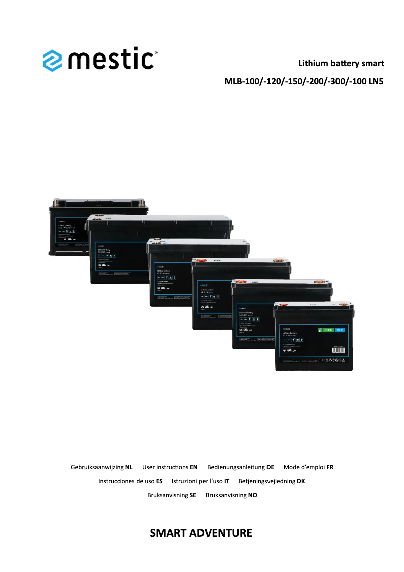 Page 1 de la notice Manuel utilisateur Mestic MLB-100