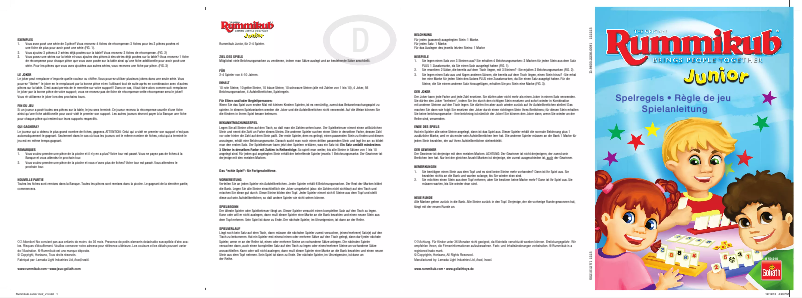 Página 1 del manual Manual de usuario Goliath Rummikub Junior