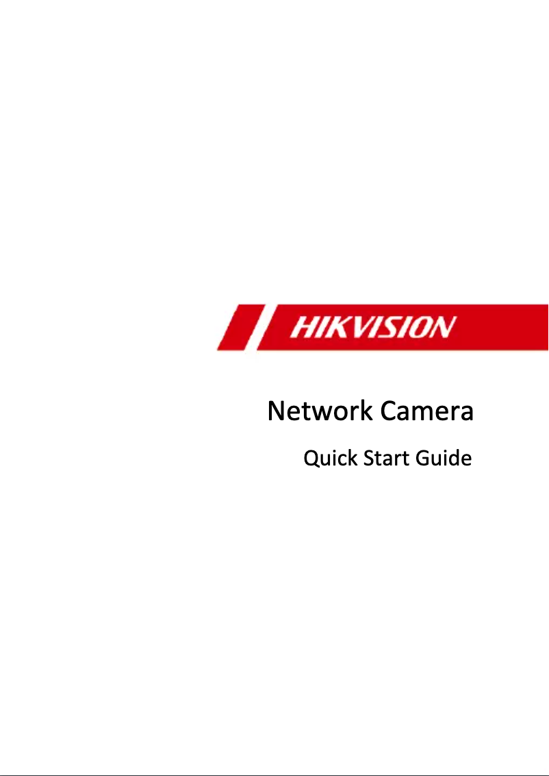Page 1 de la notice Guide de démarrage rapide Hikvision DS-2XC6686G0