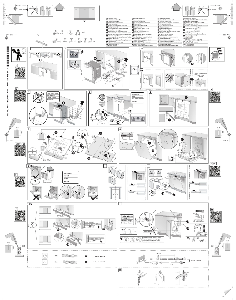 Page 1 of the manual Installation Guide Bosch SMV46CX08E