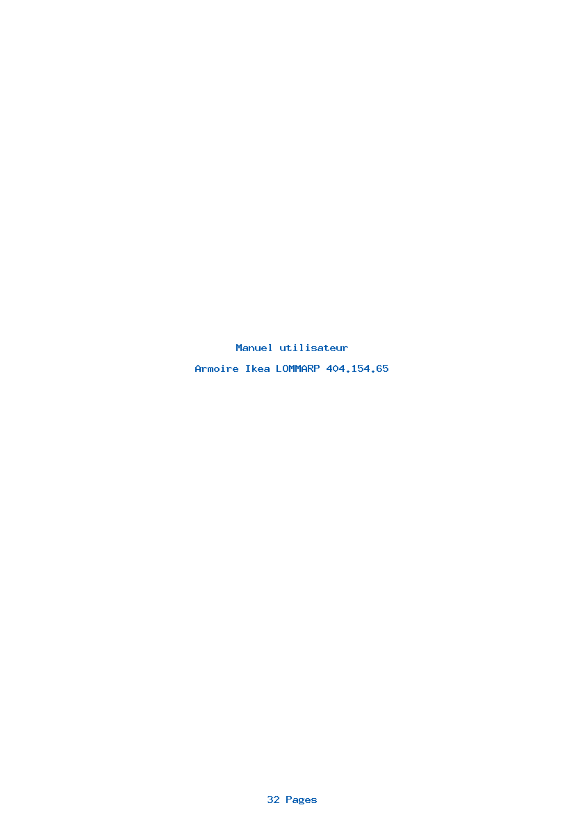 Page 1 de la notice Manuel utilisateur Ikea LOMMARP 404.154.65