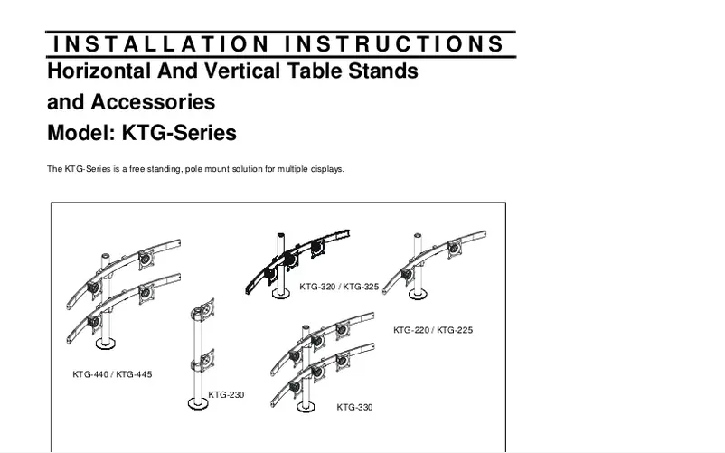 Page 1 de la notice Manuel utilisateur Chief KTG220S