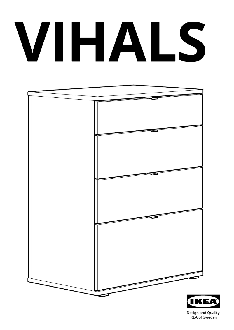 Page 1 de la notice Manuel utilisateur Ikea VIHALS 004.832.39