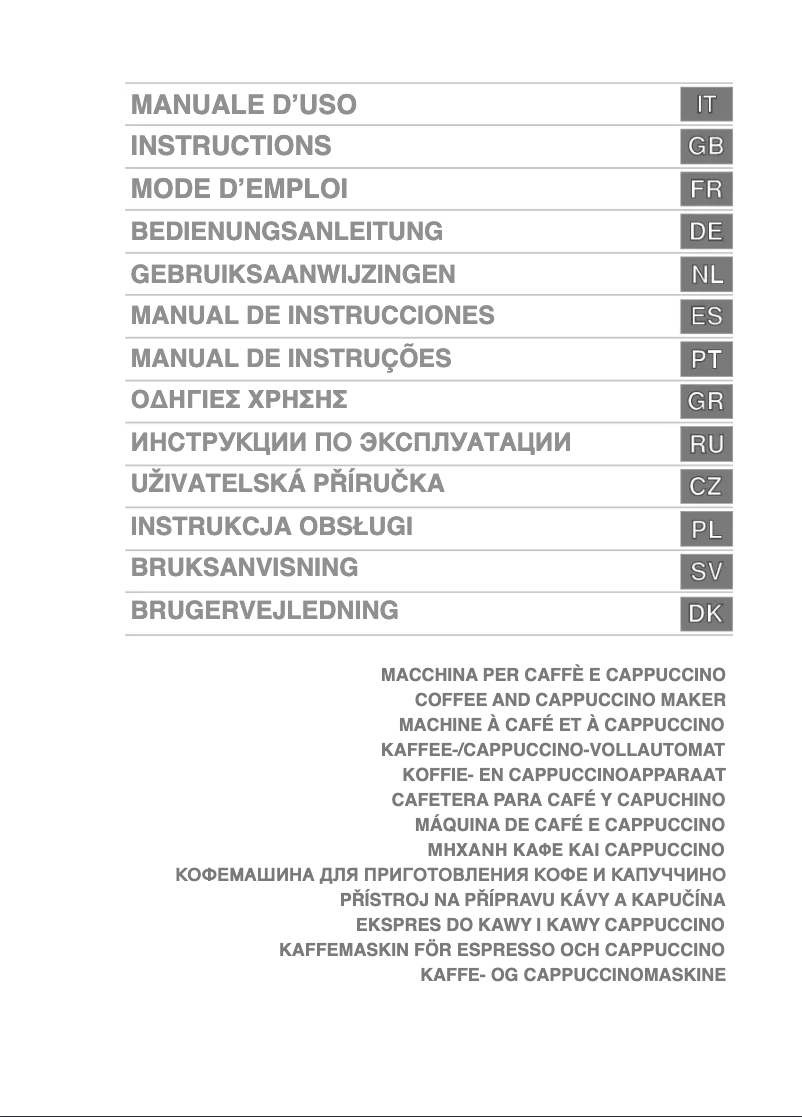 Page 1 de la notice Manuel utilisateur Smeg CM845A-9