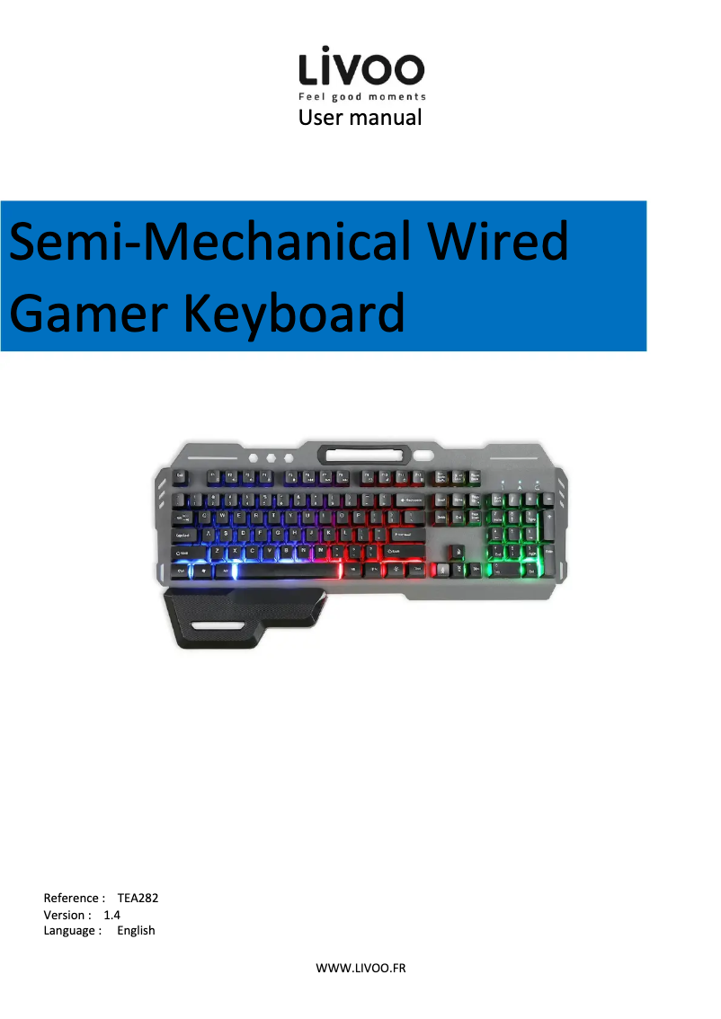 Page 1 de la notice Manuel utilisateur Livoo TEA282