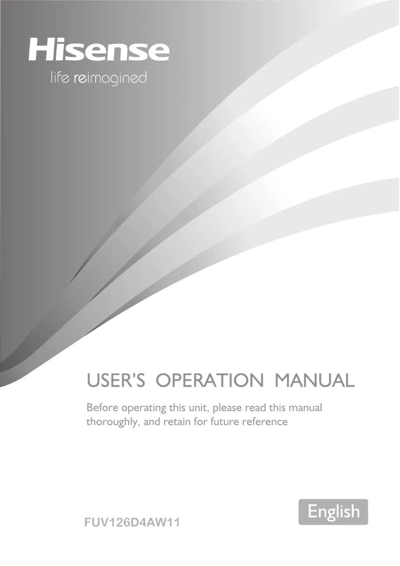 Page 1 of the manual User Manual Hisense FUV126D4AW11