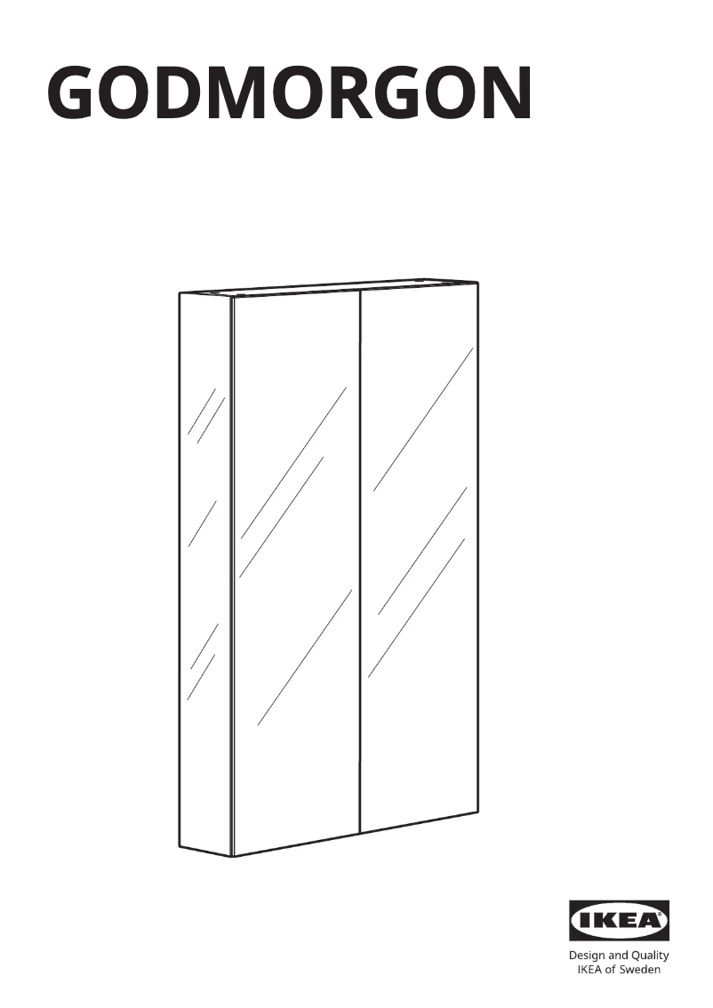 Page 1 de la notice Manuel utilisateur Ikea GODMORGON 102.189.99