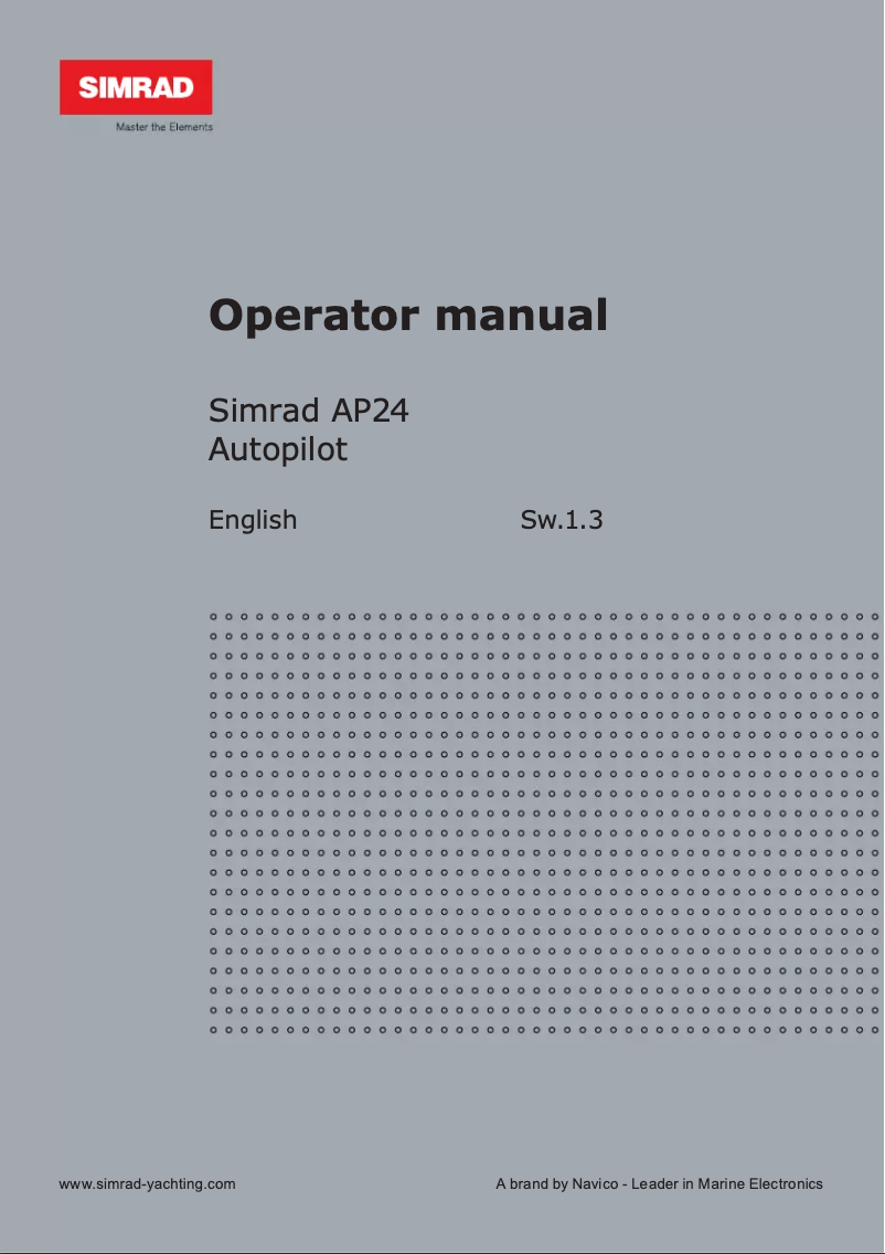 Page 1 de la notice Manuel utilisateur Simrad AP24 Autopilot