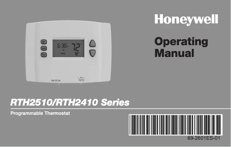 Page 1 de la notice Manuel utilisateur Honeywell RTH2410B1001/U