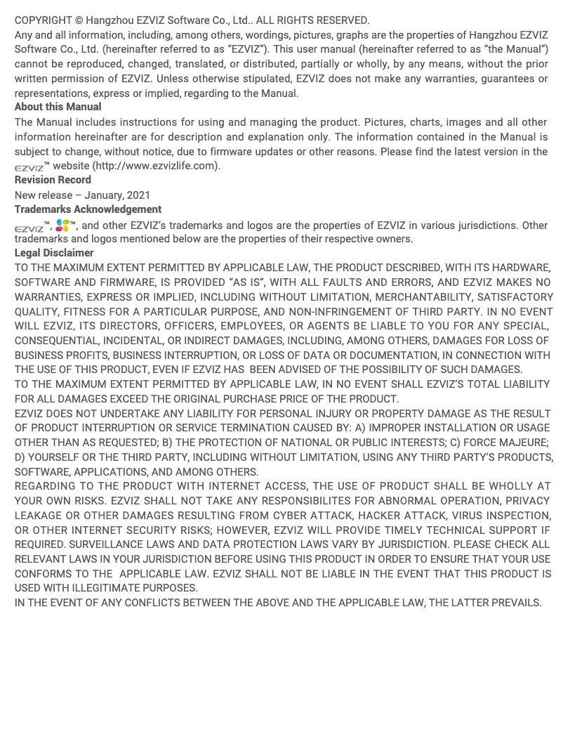 Página 1 del manual Manual de usuario EZVIZ DB1 Pro